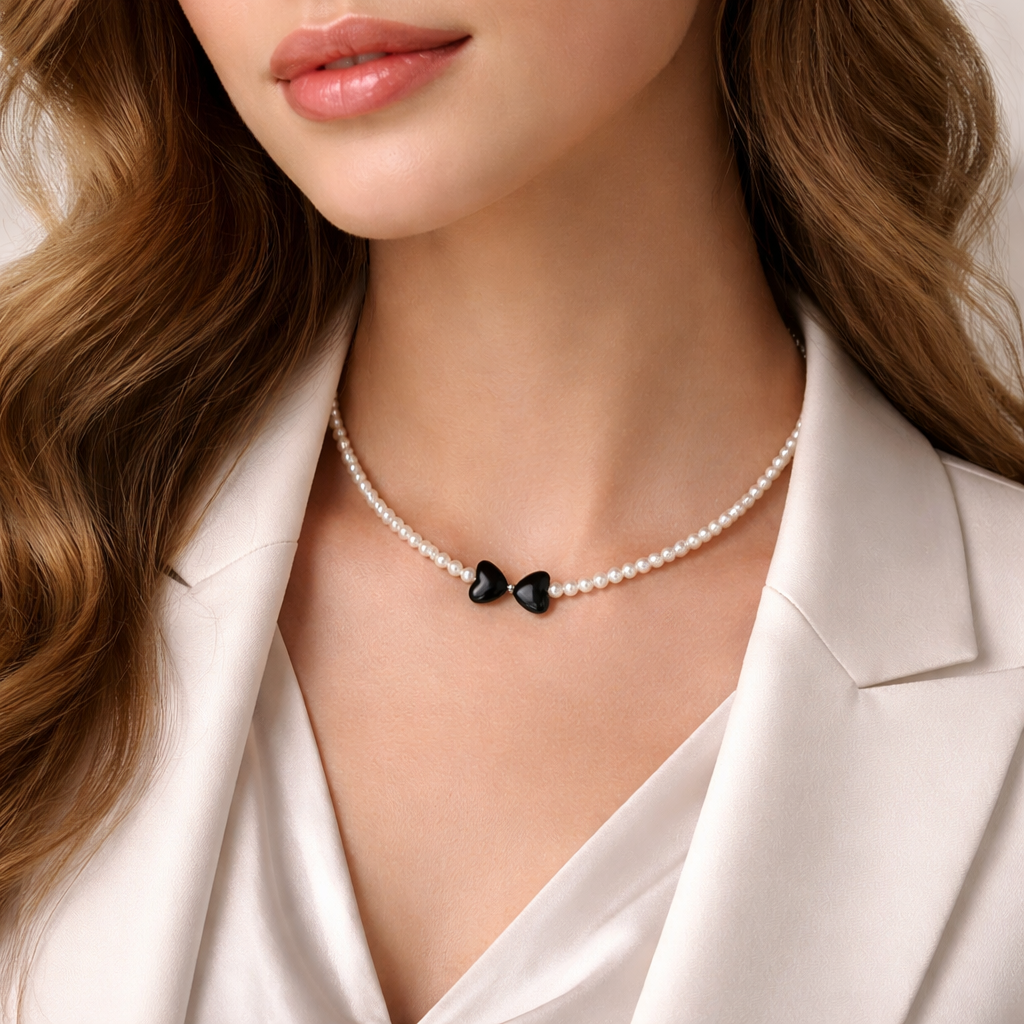Colier perle hematit handmade - bijuterie elegantă din perle fine naturale