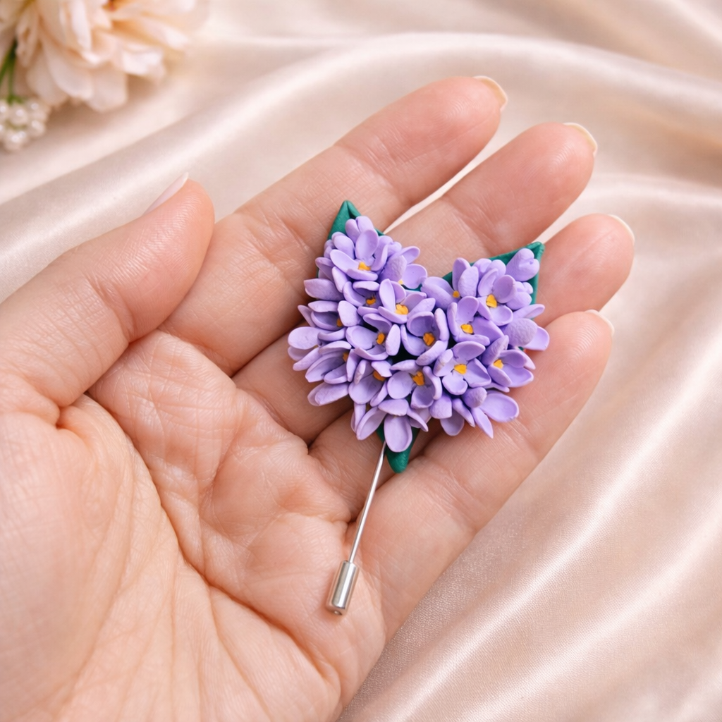 broșă handmade flori