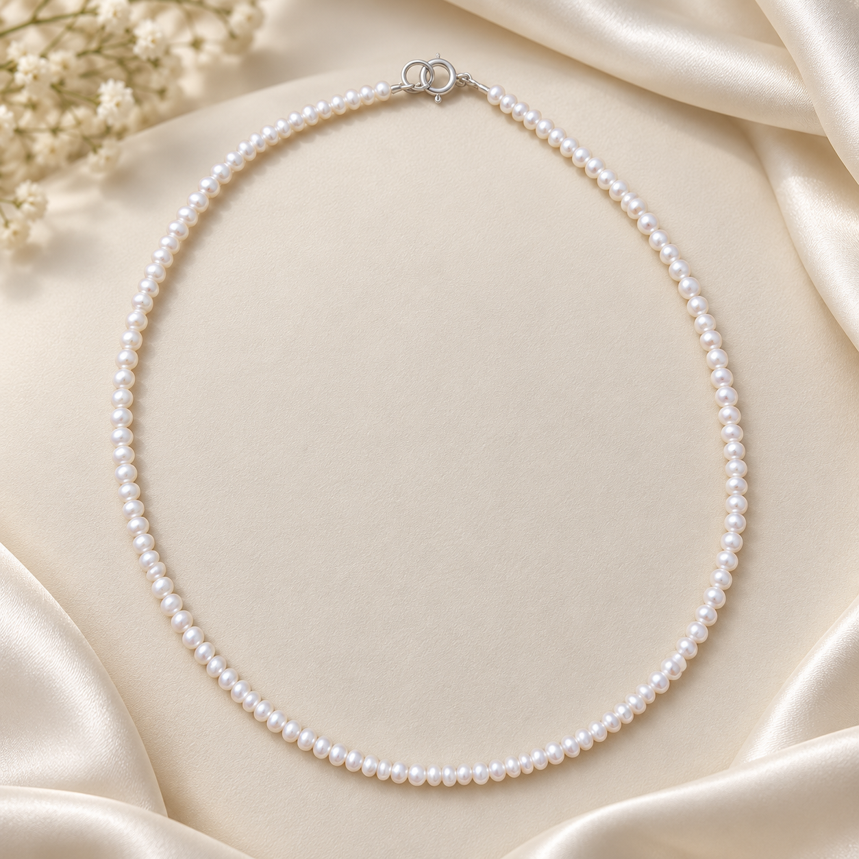 Colier delicat din mini-perle, bijuterie handmade