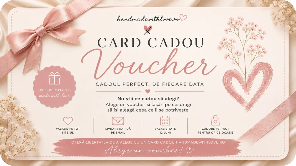 Card cadou voucher Handmade With Love